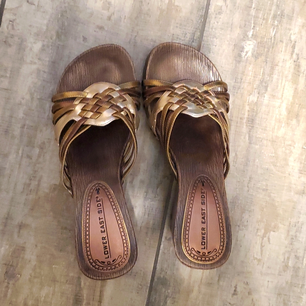 Brown and Gold Wedges